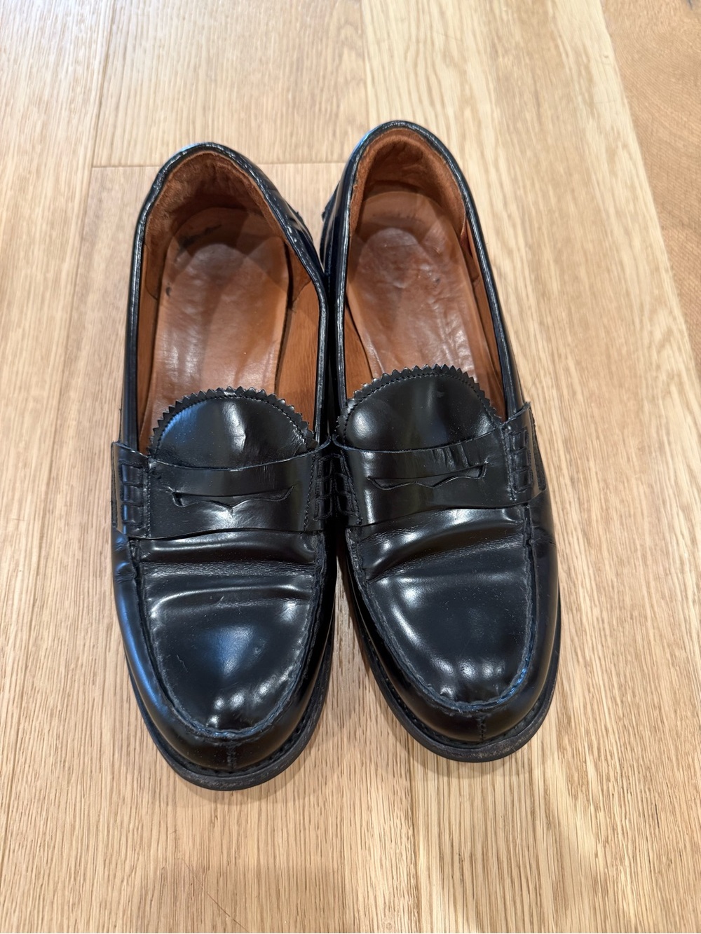 Church’s Classic Black Leather Penny Loafers Women